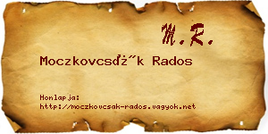 Moczkovcsák Rados névjegykártya